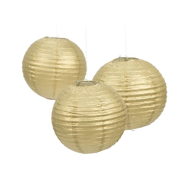 Picture of Paper Lantern Lampshade Golden